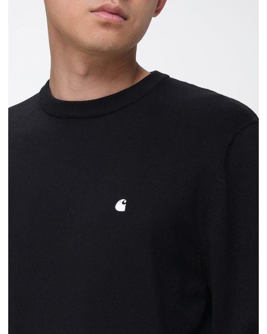 Carhartt Blue Cotton Sweater With Logo for men