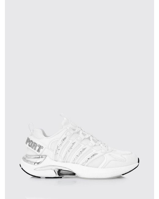 Philipp Plein White Leather And Mesh Sneakers for men