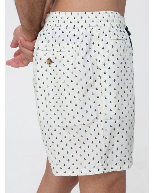Mc2 Saint Barth White Printed Boxer Swim Trunks for men
