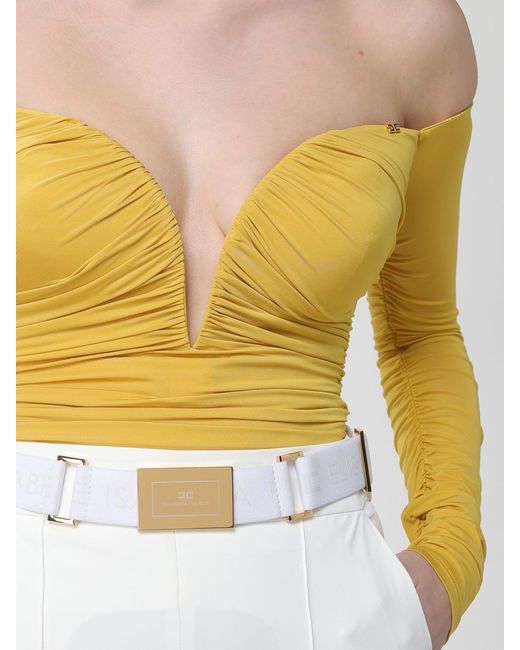 Elisabetta Franchi White Light Crepe Jersey Body