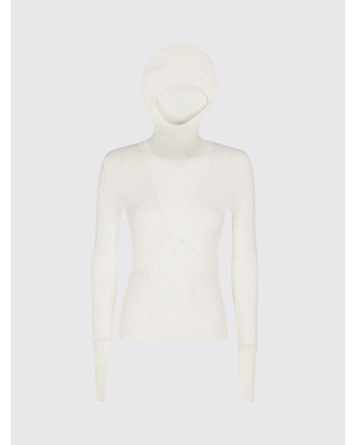 ANDREADAMO White Cotton Balaclava Top