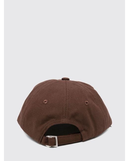 Jacquemus Brown Cotton Baseball Cap With Metal Logo And Strap