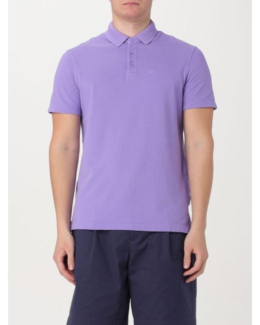 Armani Exchange Purple Polo Shirt for men