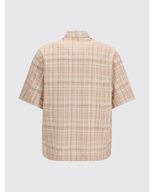 sunflower Natural Check Cotton And Linen Blend Casual Shirt for men