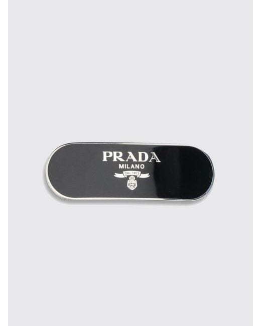 Fermacapelli Con Logo di Prada in Black