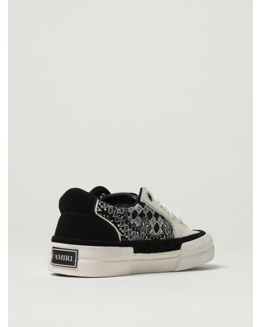 Amiri Black Bandana Sunset Skate Sneakers for men