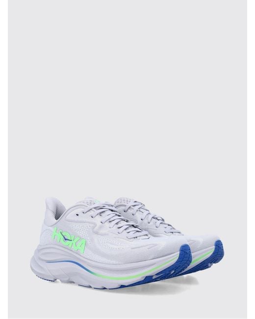 Hoka One One White Running Clifton Technical Mesh Sneakers for men