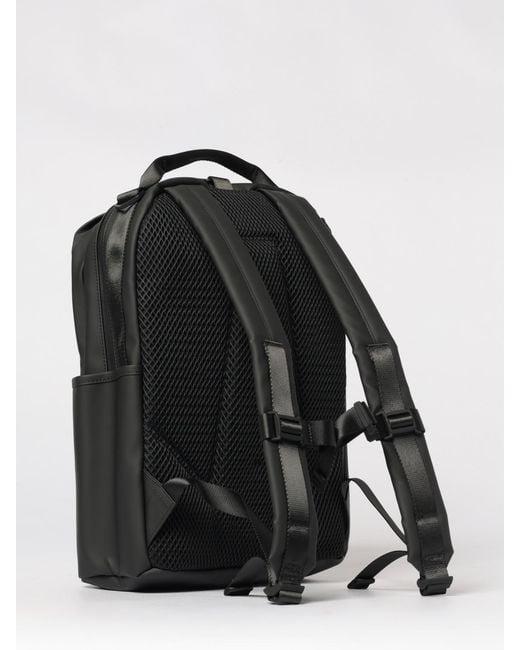 Rains Black Clip Front Backpack for men