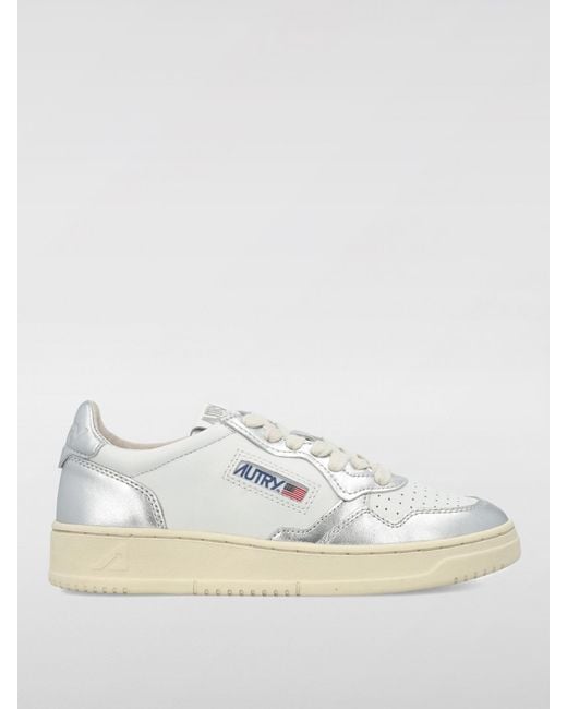 Autry White Medalist Leder-Sneakers