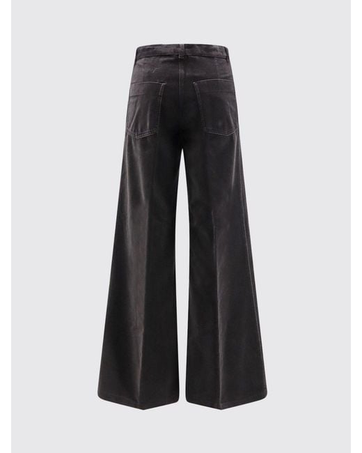 Aspesi Blue Mid-Rise Flared Velvet Trousers