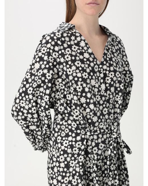 Marni Black Pop Fields Organic Cotton Poplin Midi Dress
