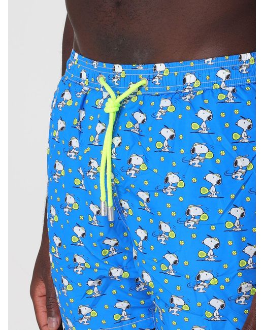 Mc2 Saint Barth Blue Printed Boxer Swim Trunks for men