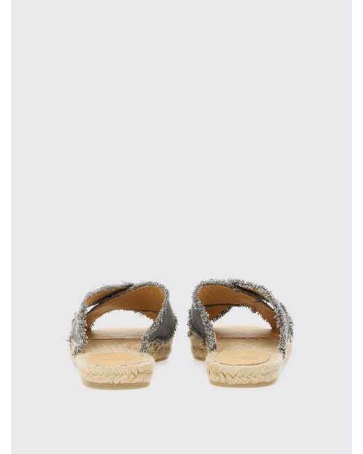 Castaner Gray Catalina Crossstrap Espadrille Slides