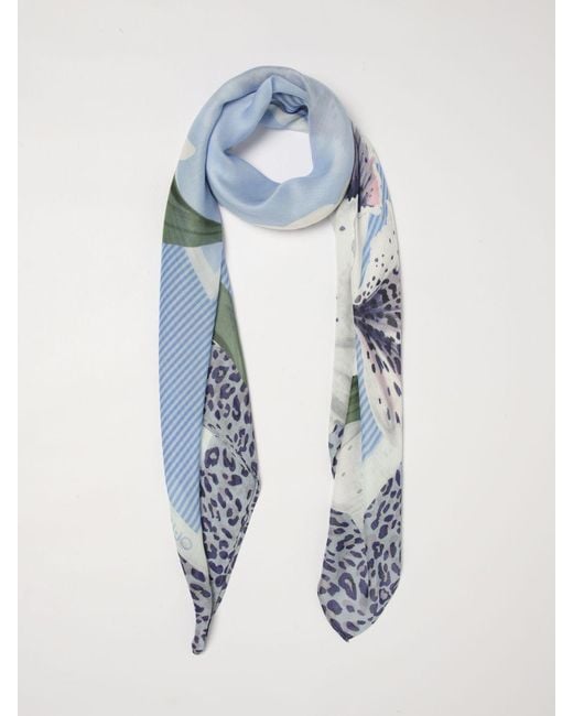 Liu Jo Blue Printed Scarf