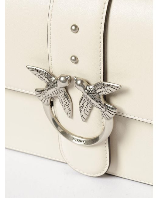 Pinko Natural Love One Classic Leather Bag