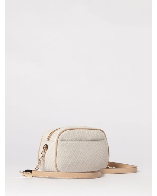 Liu Jo Natural Grained Faux Leather Bag With Printed Monogram