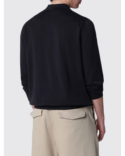 Drumohr Blue Cotton Knit Polo Shirt for men