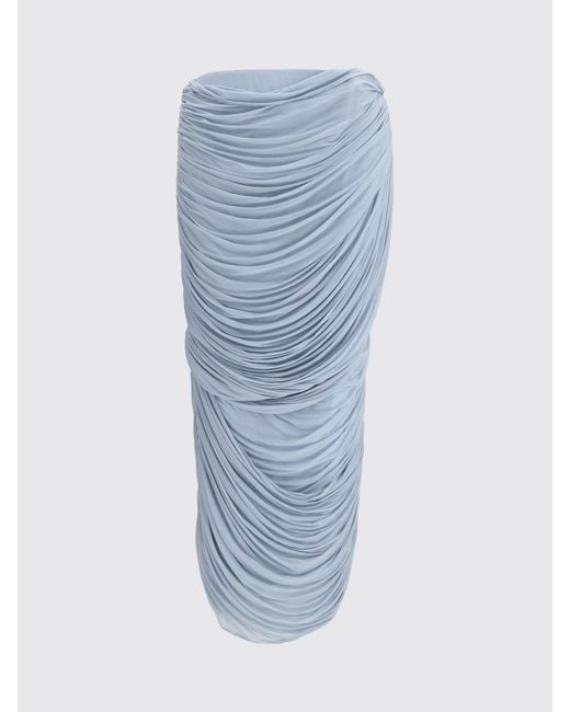 Magda Butrym Blue Draped Cupro Skirt