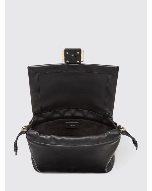 Fendi Black Mamma Baguette Medium Bag