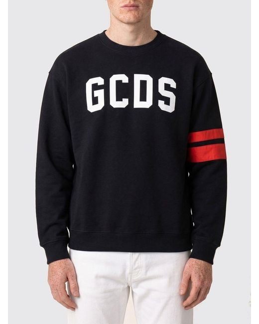 Sweat-Shirt À Col Rond En Coton Avec Logo Gcds pour homme en coloris Black