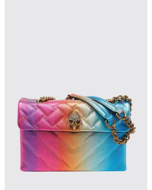 Kurt Geiger Blue Kensington Matelassé Grain Leather Bag