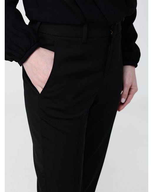 PT Torino Black Slim Fit Stretch Viscose Trousers