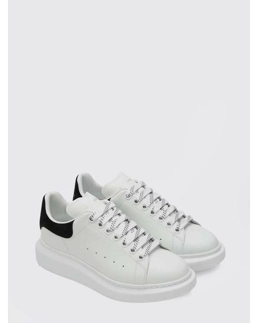 McQueen White Oversize Leather Sneakers
