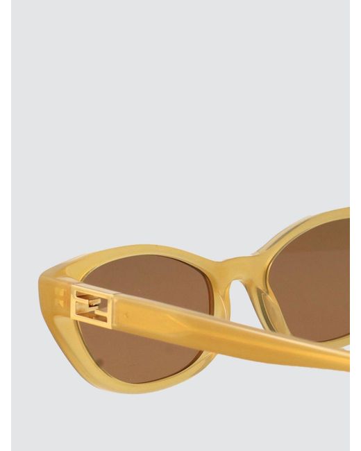 Fendi Brown Ff Monogram Teardrop Acetate Sunglasses
