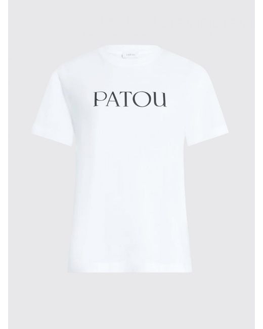 Patou White Cotton T-Shirt With Logo