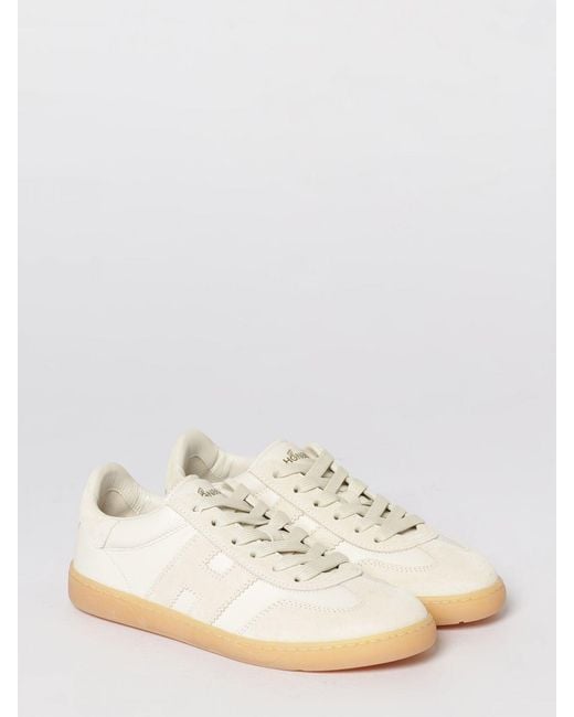 Hogan White Cool Nappa And Suede Sneakers