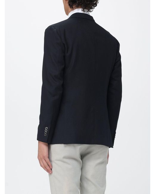 Boglioli Blue Double Breasted Virgin Wool Blazer for men