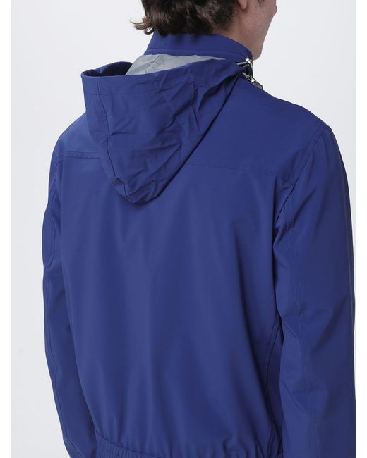Brunello Cucinelli Blue Stretch Nylon Bomber Jacket for men