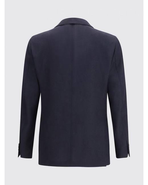 Lardini Blue Single-Breasted Wool Blazer for men