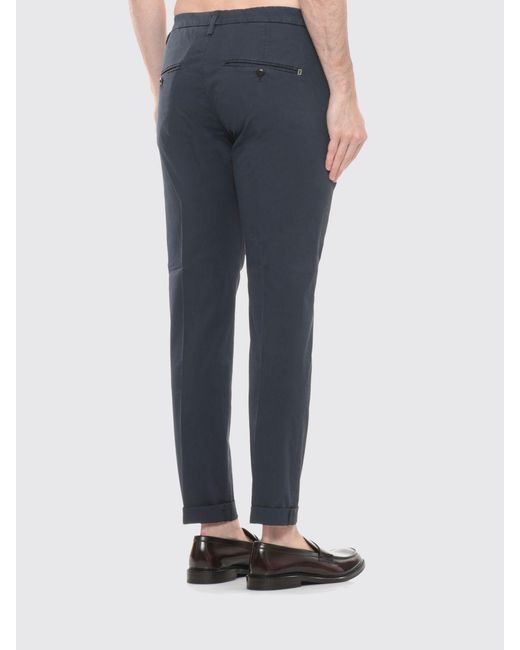 Dondup Blue Stretch Cotton Chino Pants for men