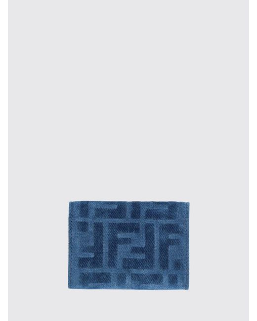Fendi Blue Bifold Wallet