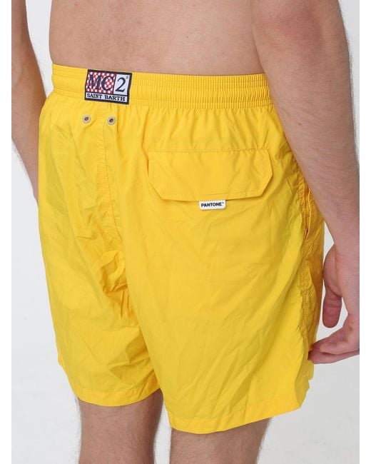 Mc2 Saint Barth Yellow Boxer Swim Shorts for men