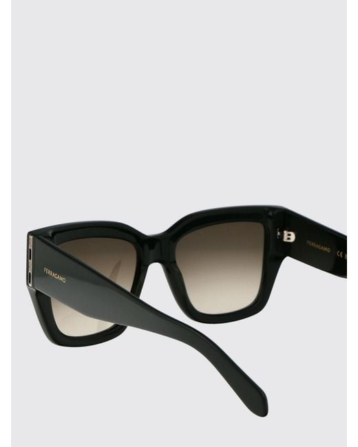 Ferragamo Gray Acetate Sunglasses