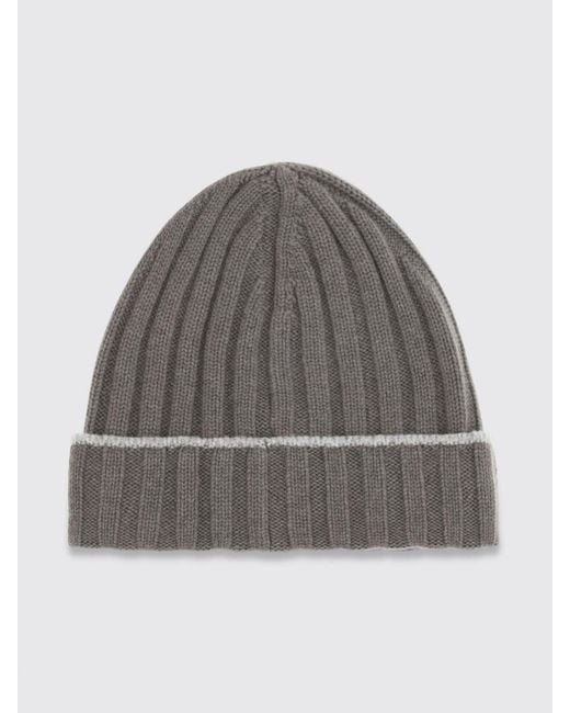 Brunello Cucinelli Gray Hat for men