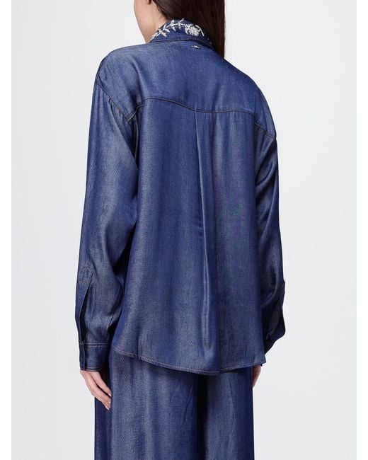 Liu Jo Blue Viscose Blend Shirt
