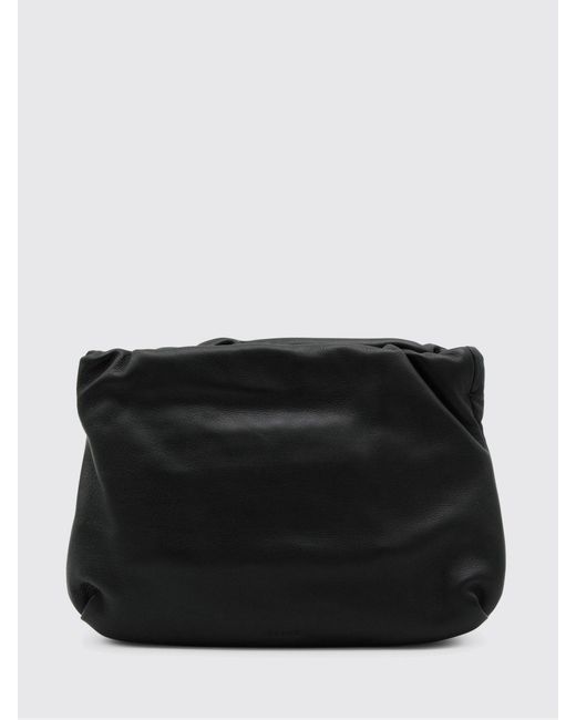 The Row Black Bourse Leather Clutch