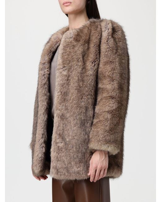 Stand Studio Brown Fur Coat