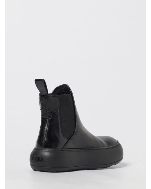 Moschino Couture Black Flache Stiefeletten Damen