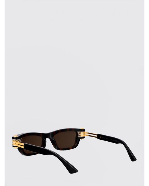 Bottega Veneta Brown Bolt Squared Injected Acetate Sunglasses for men