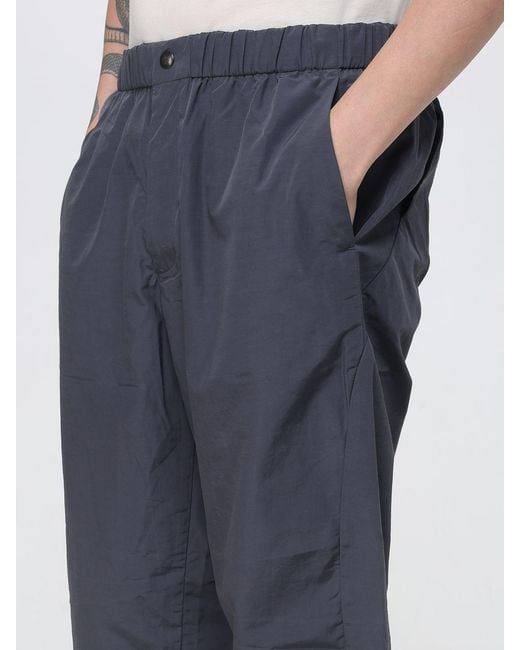 Goldwin Blue Wide Technical Fabric Trousers for men