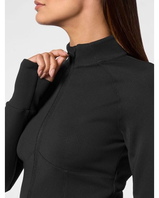 Philipp Plein Black Long-Sleeve Slim Fit Sports Top