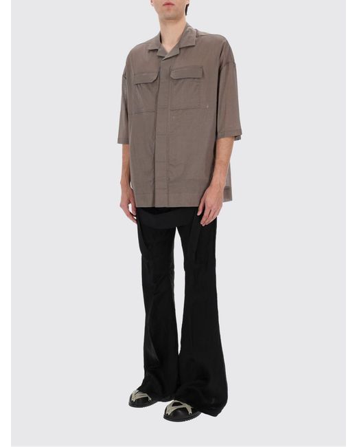 Rick Owens Gray Casual Cotton Shirt for men