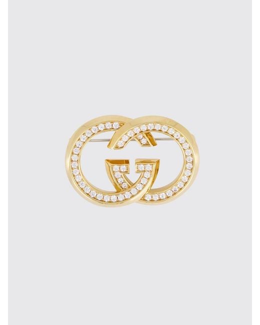 Broche Blondie Con Cristales Gucci de color White