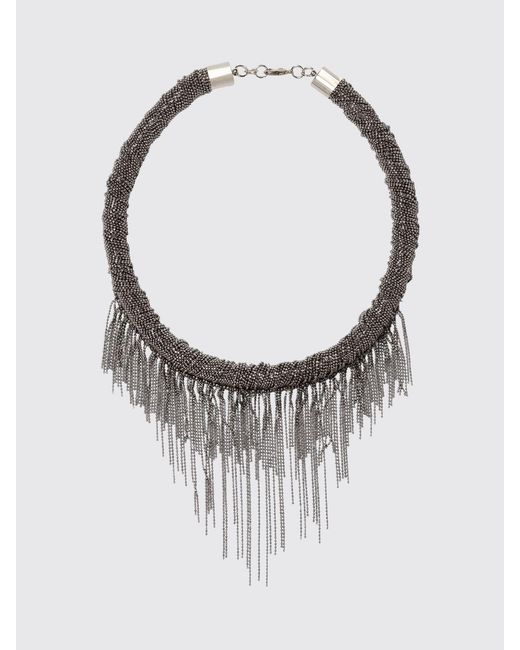 Fabiana Filippi White Nickel-Free Multi-Strand Brass Choker Necklace