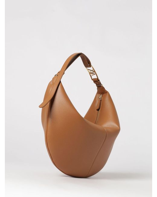 ARMANI EXCHANGE Brown Grained Faux Hobo Bag