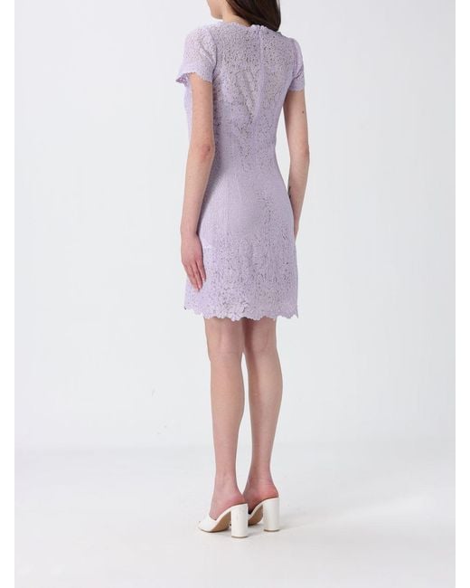 Ermanno Scervino Purple Lace Mini Dress